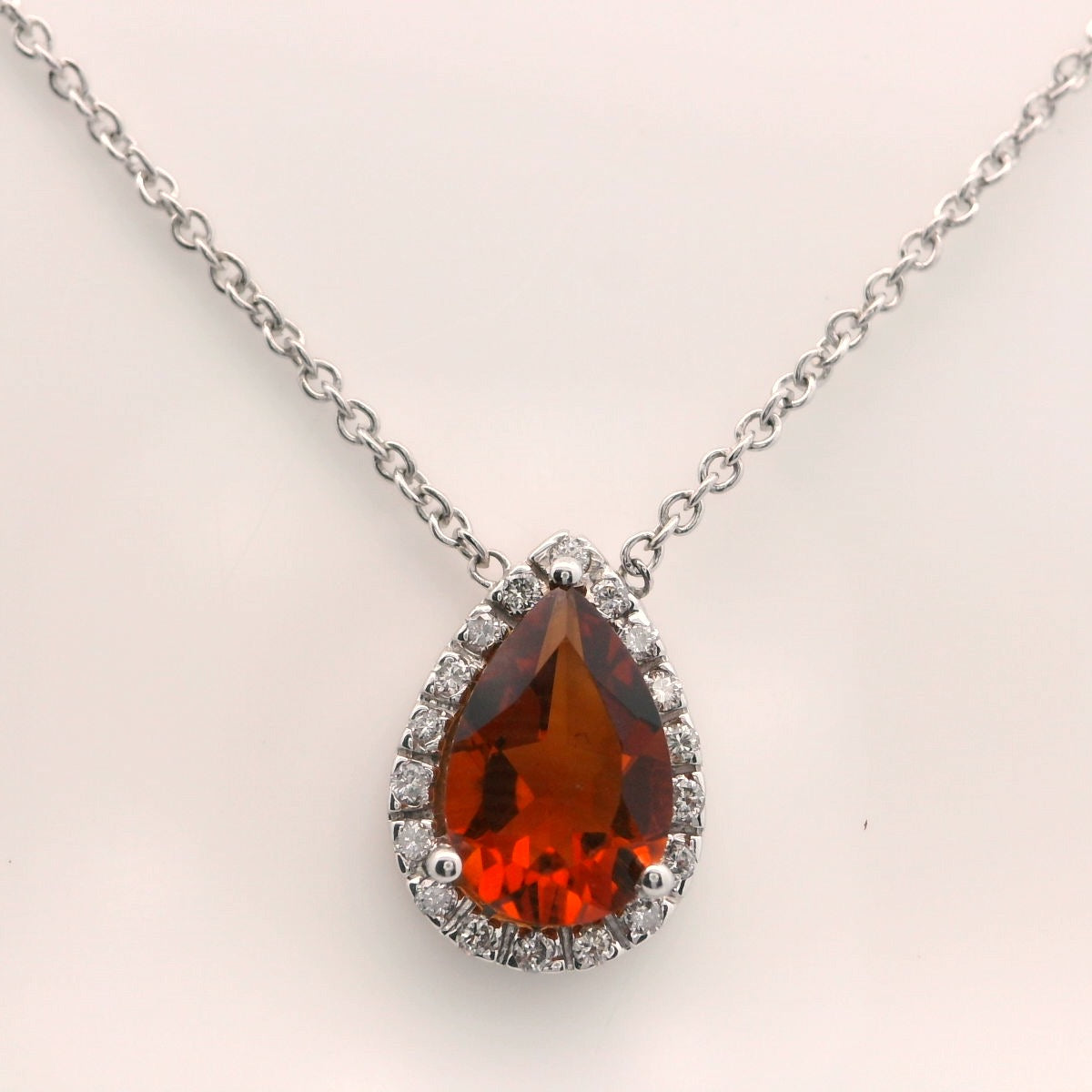 Elegant Teardrop Citrine Pendant Necklace