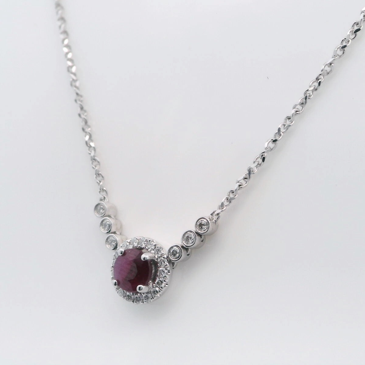 Elegant Ruby Pendant Necklace