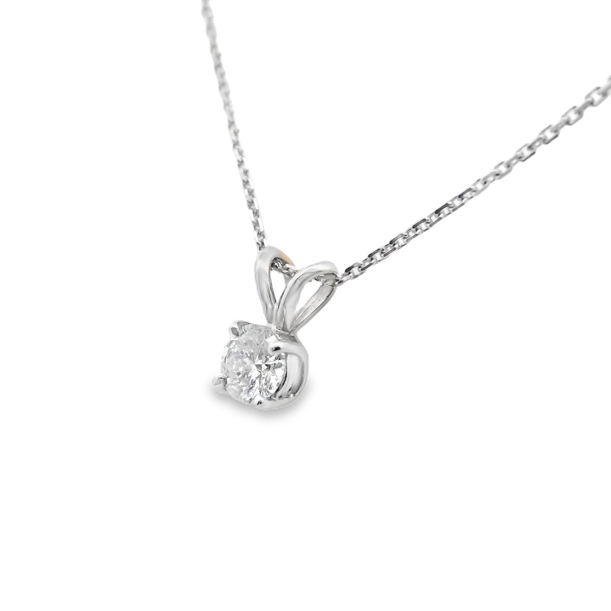 Traditional Natural Diamond Solitaire Pendant