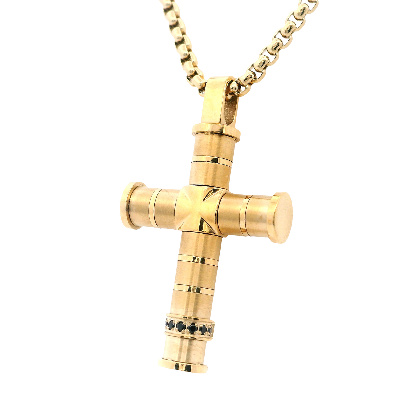 Stylish Gold Cross Pendant