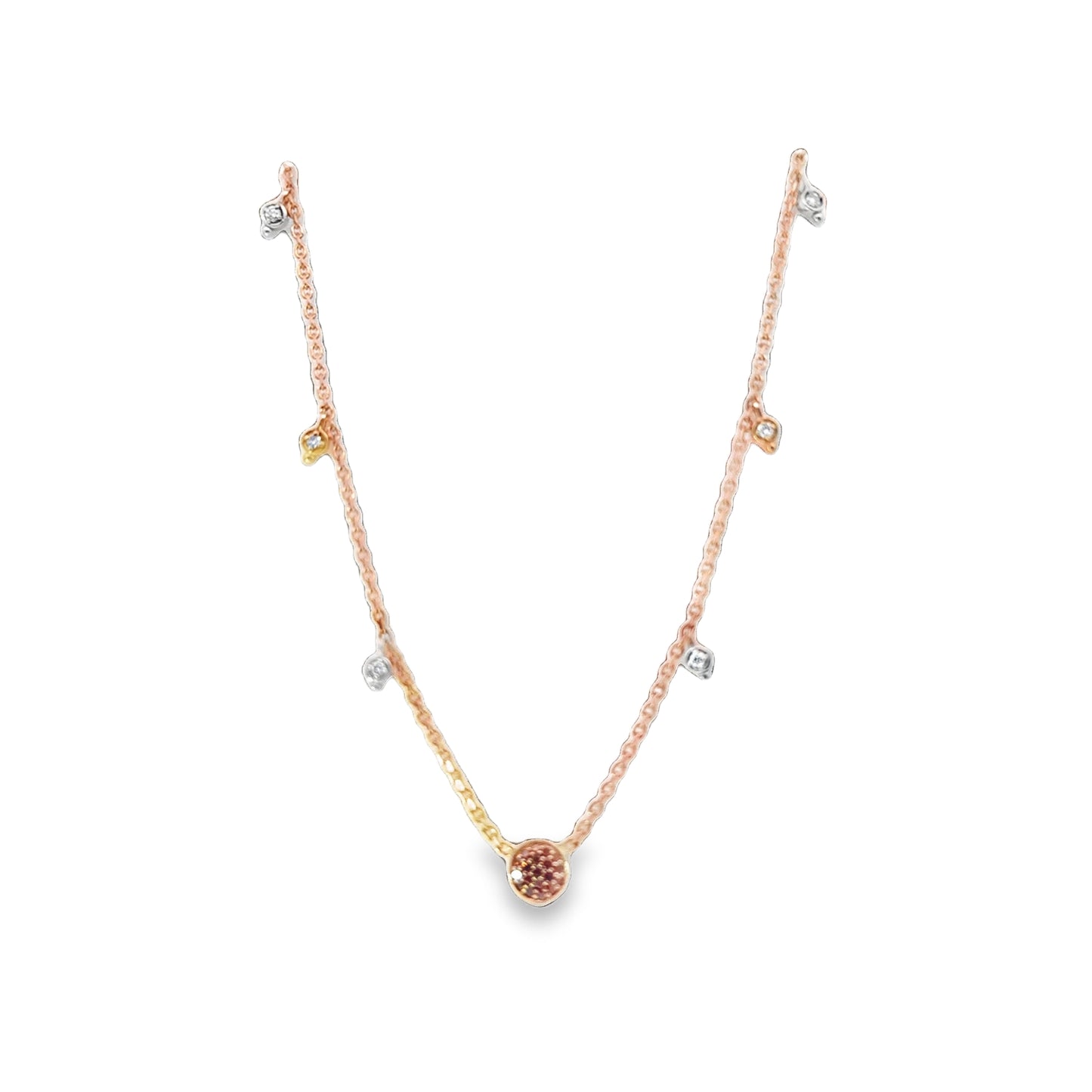Elegant Rose Gold diamond Necklace