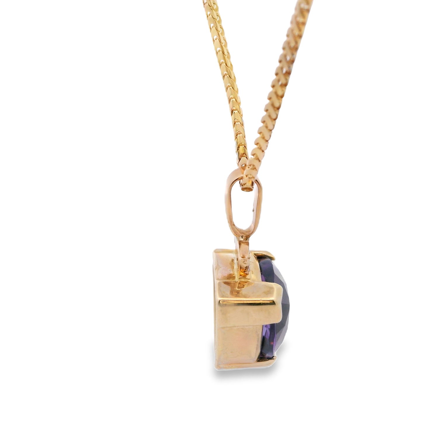 Amethyst and diamond Pendant