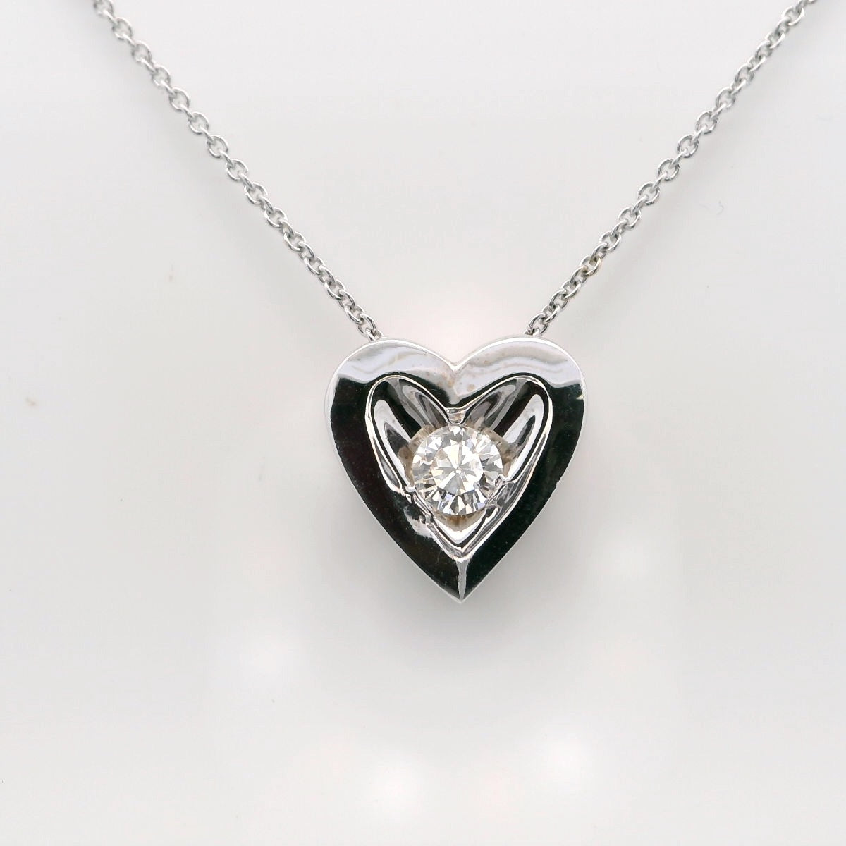 White Gold Diamond Heart
