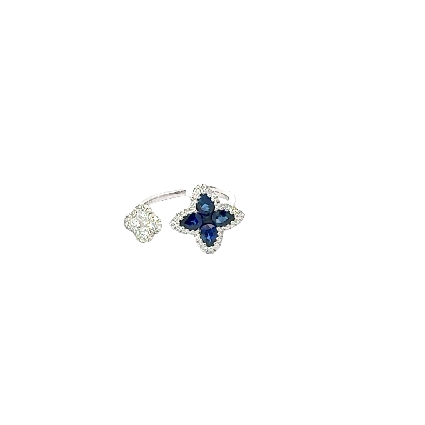 NATURAL DIAMOND & SAPPHIRE RING