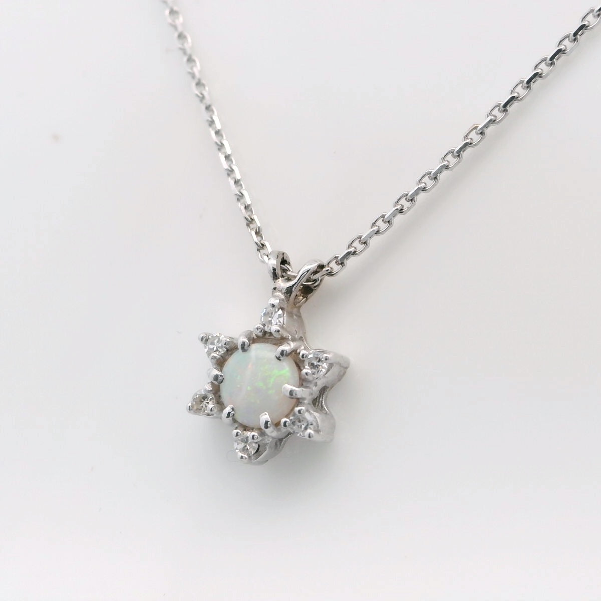 Elegant Star of David Opal Pendant
