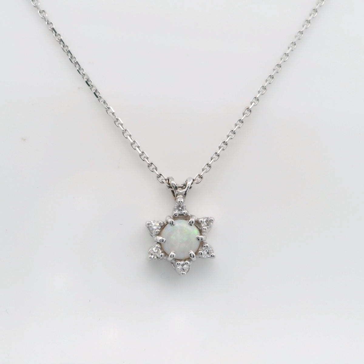 Elegant Star of David Opal Pendant