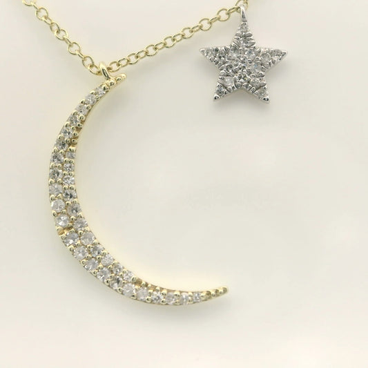 Celestial Moon and Star Pendant MEIRAT