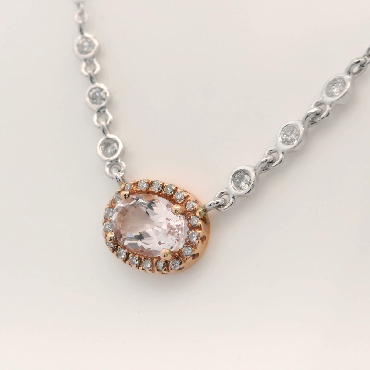 Morganite & Diamond Necklace