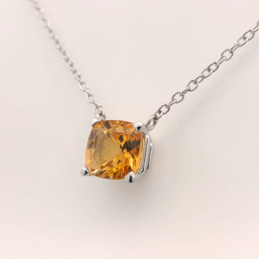 Elegant Citrine Pendant Necklace