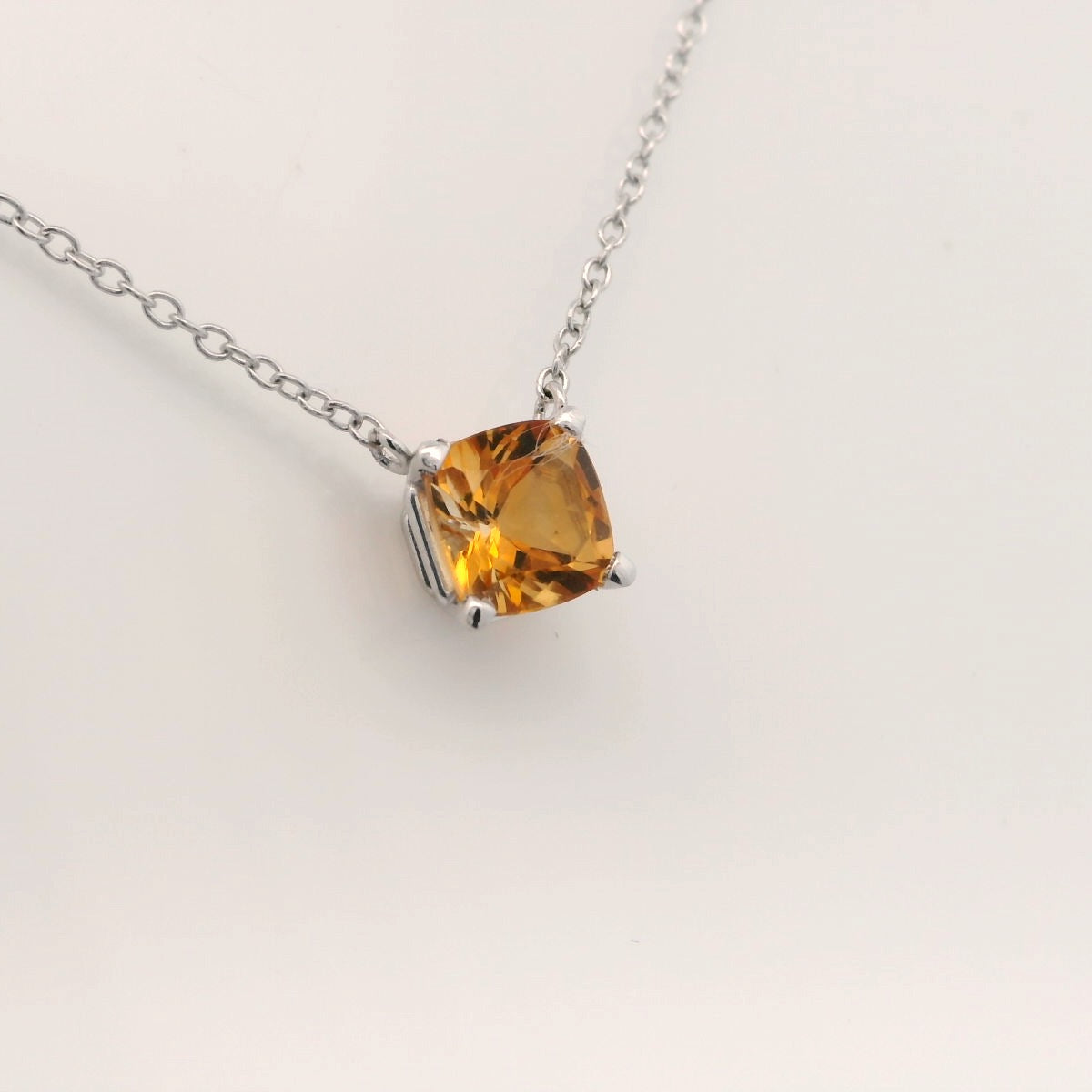 Elegant Citrine Pendant Necklace