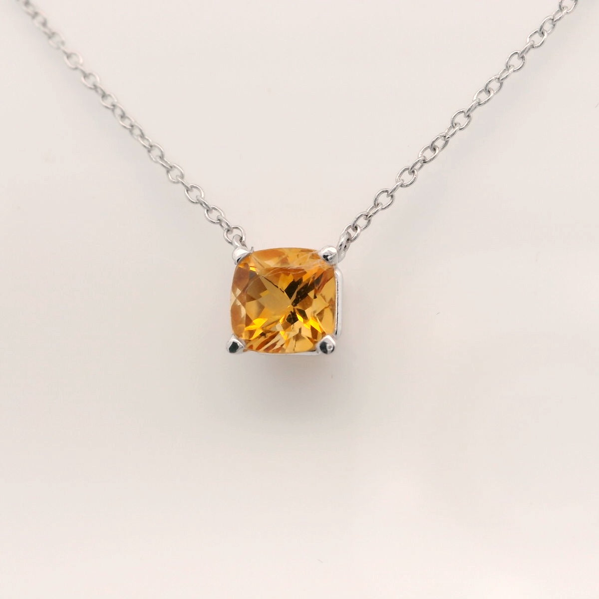 Elegant Citrine Pendant Necklace