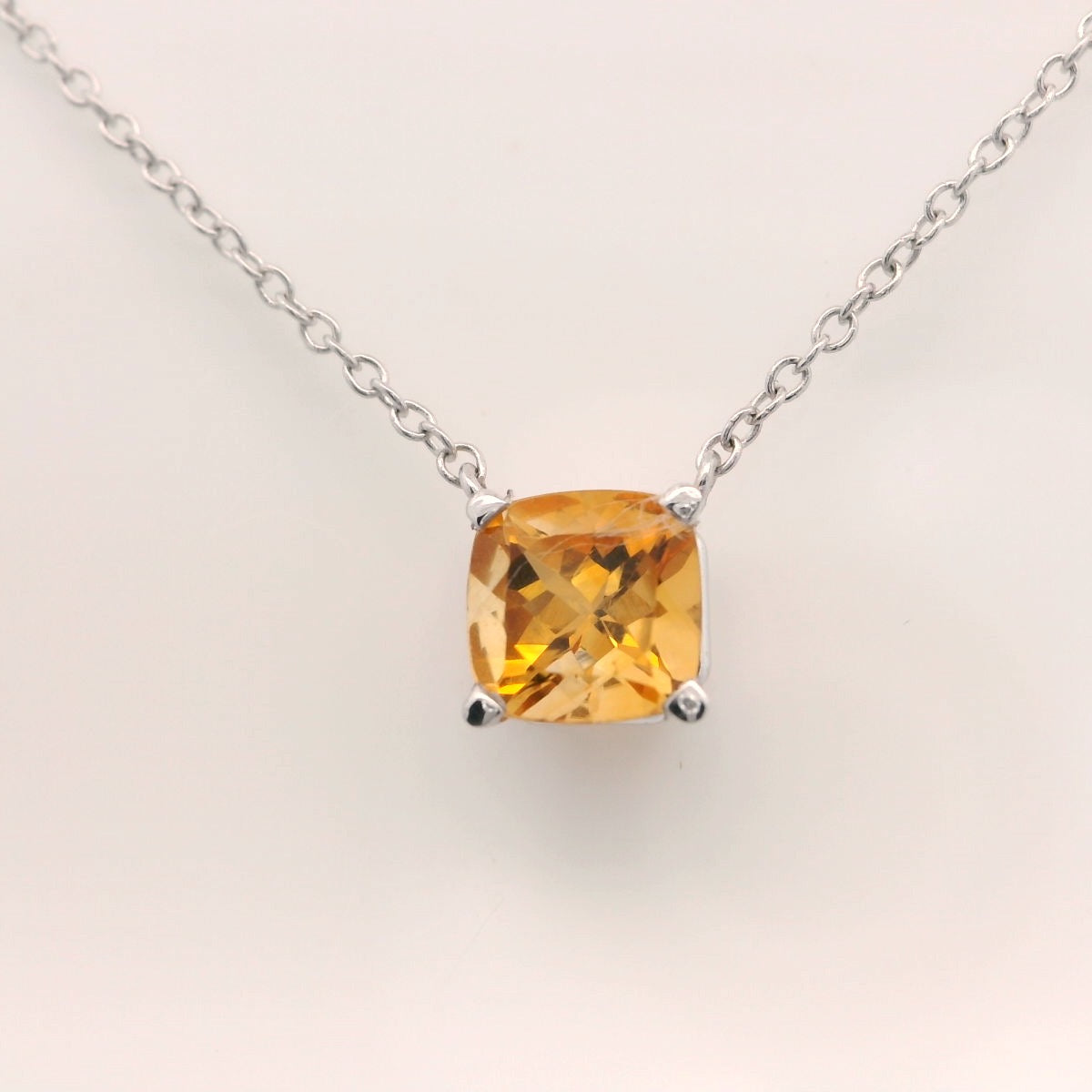 Elegant Citrine Pendant Necklace
