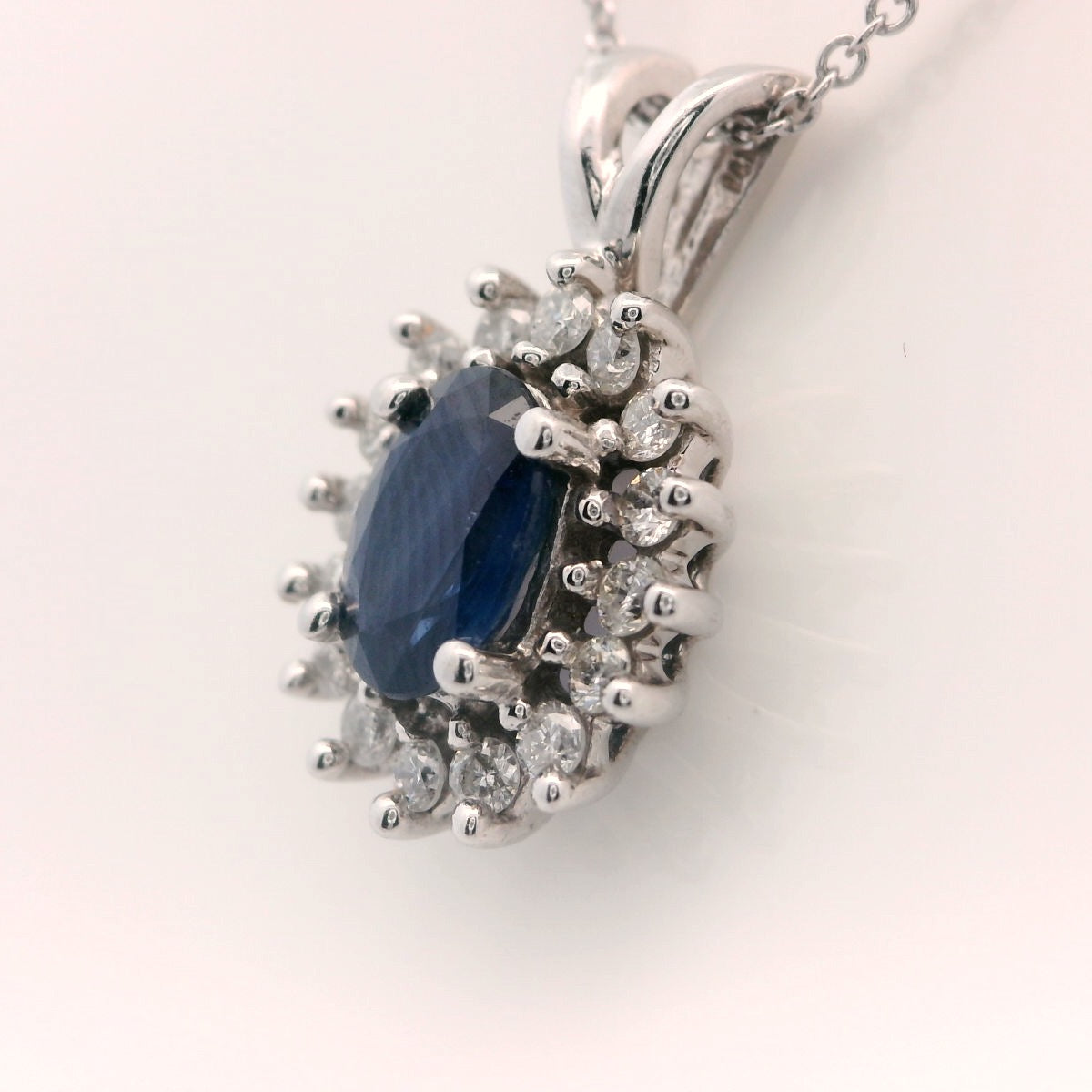 Classic Sapphire and Diamond Pendant