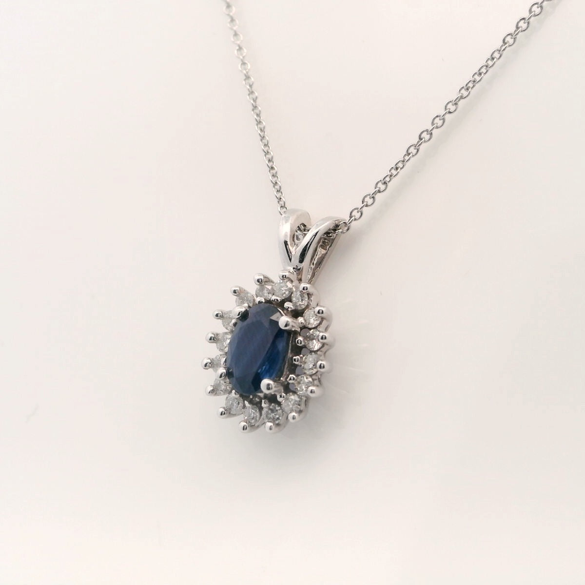 Classic Sapphire and Diamond Pendant