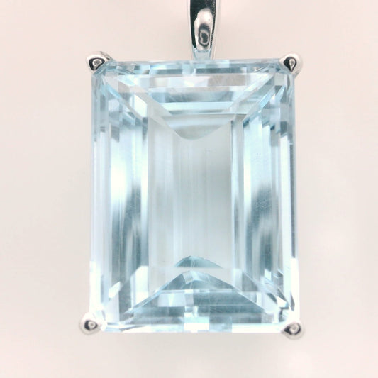 Elegant Aquamarine and Natural Diamond Station Necklace