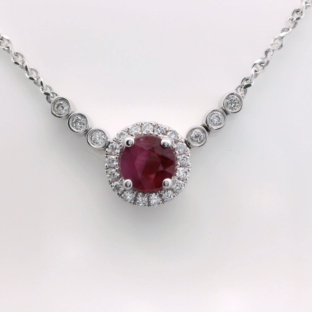 Elegant Ruby Pendant Necklace