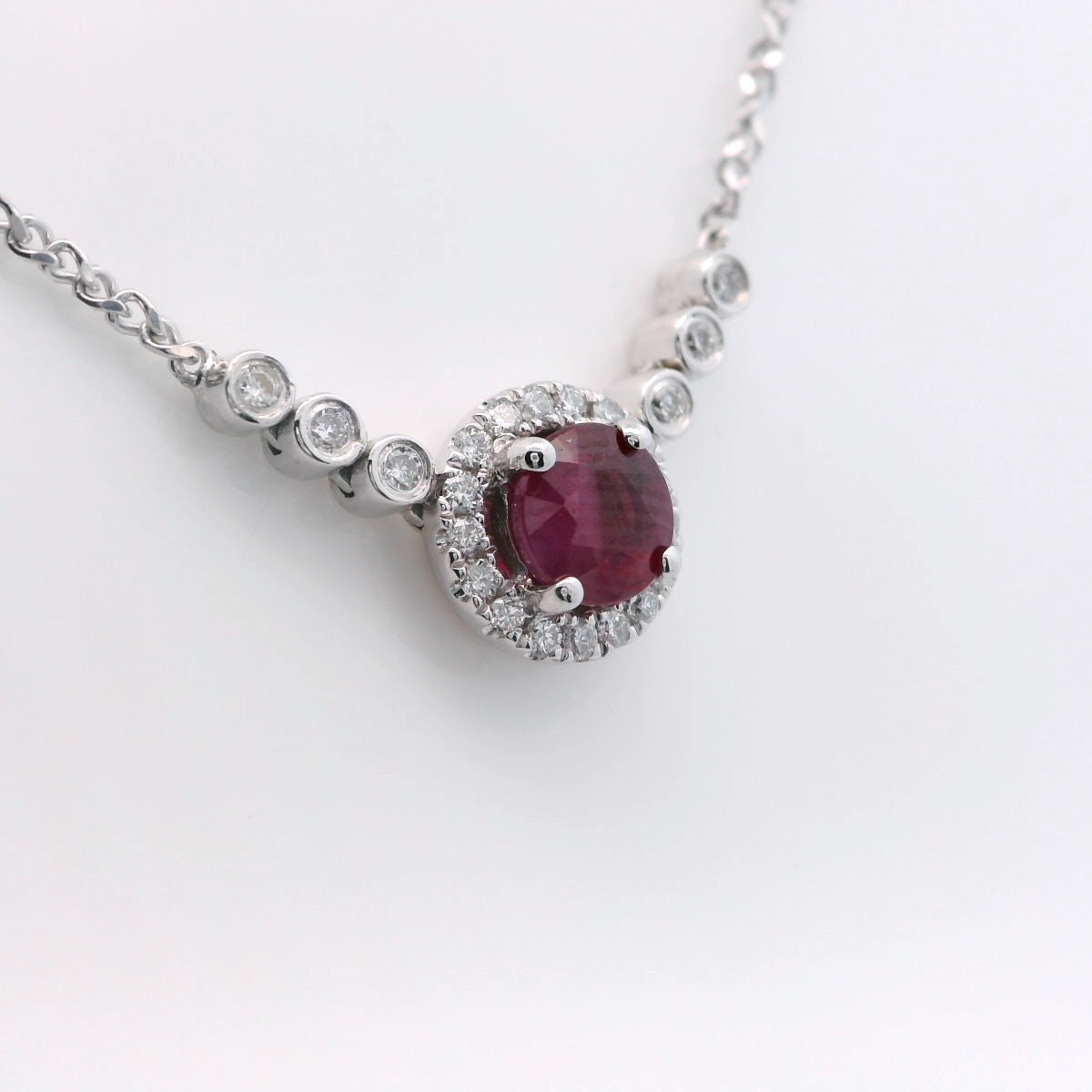 Elegant Ruby Pendant Necklace