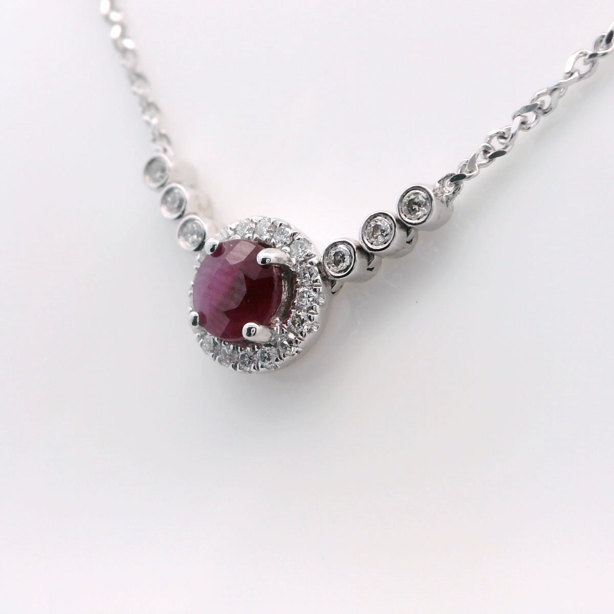 Elegant Ruby Pendant Necklace