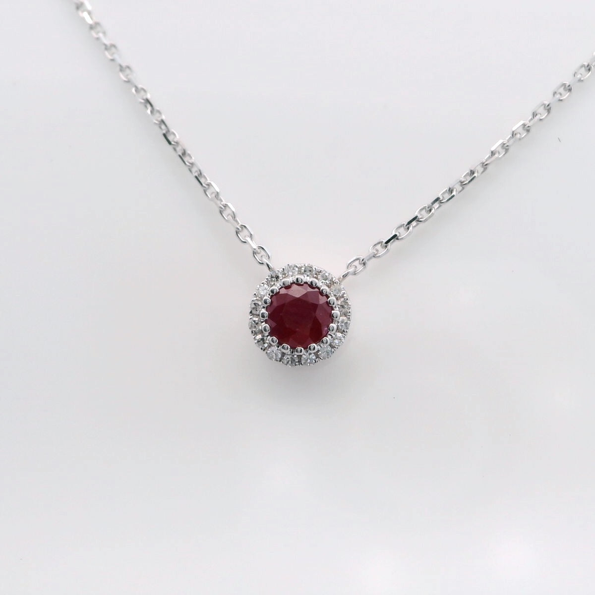 Elegant Ruby Pendant Necklace