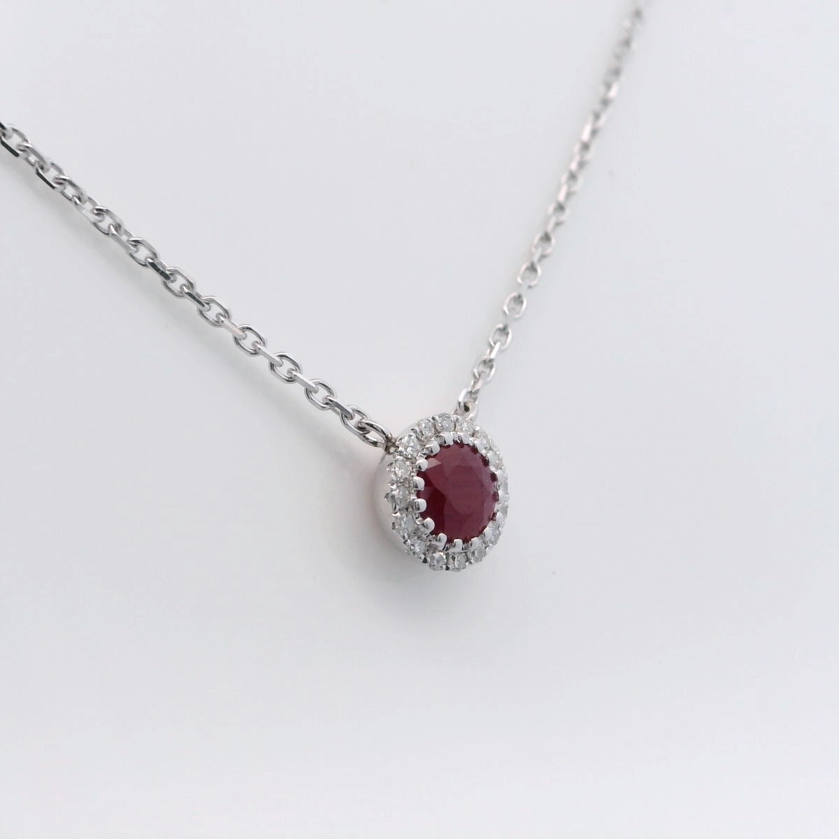 Elegant Ruby Pendant Necklace