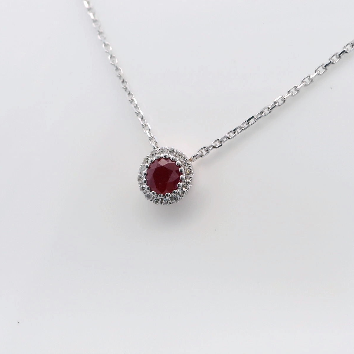 Elegant Ruby Pendant Necklace
