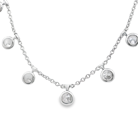 Stunning White Gold Natural Diamond Necklace