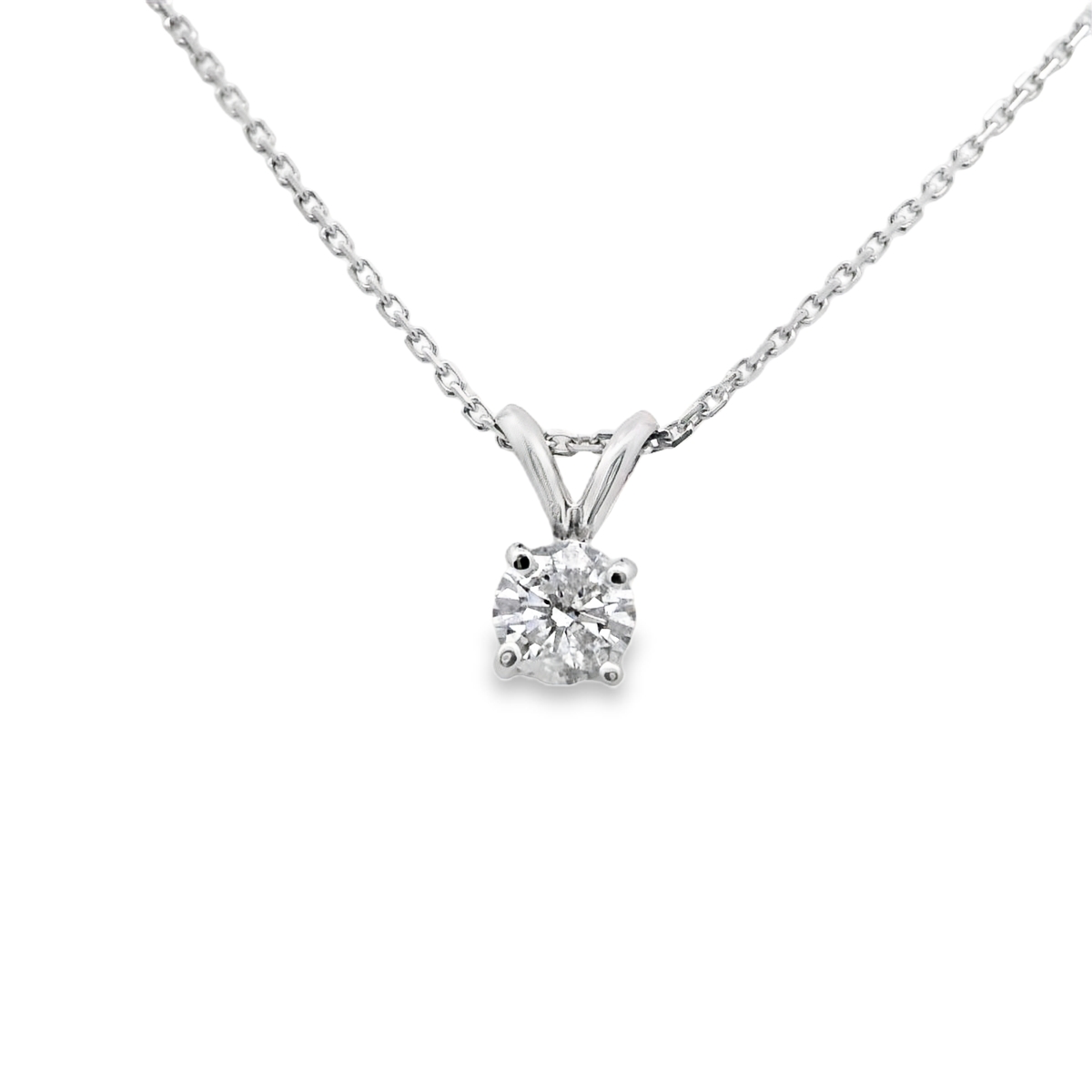 Traditional Natural Diamond Solitaire Pendant