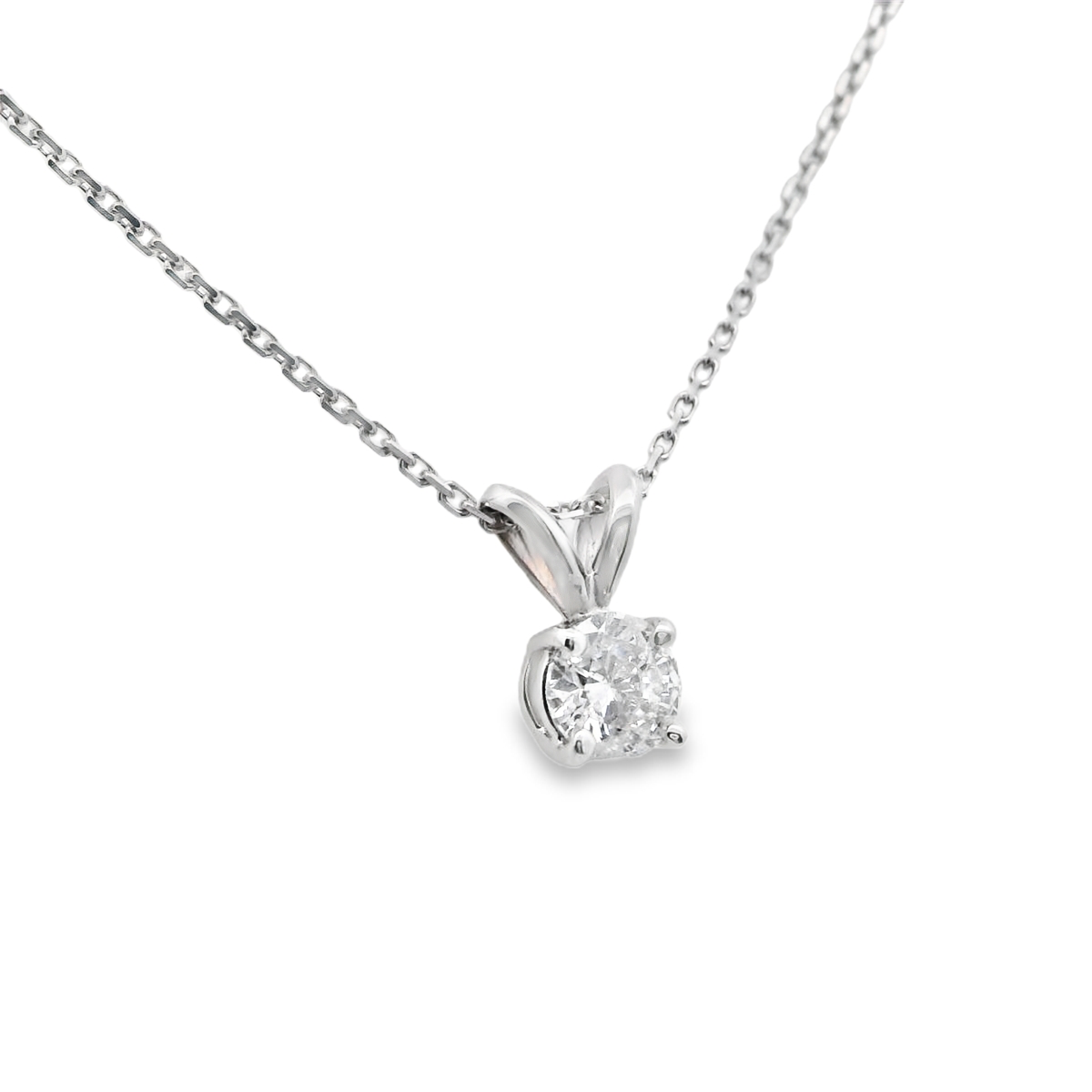 Traditional Natural Diamond Solitaire Pendant