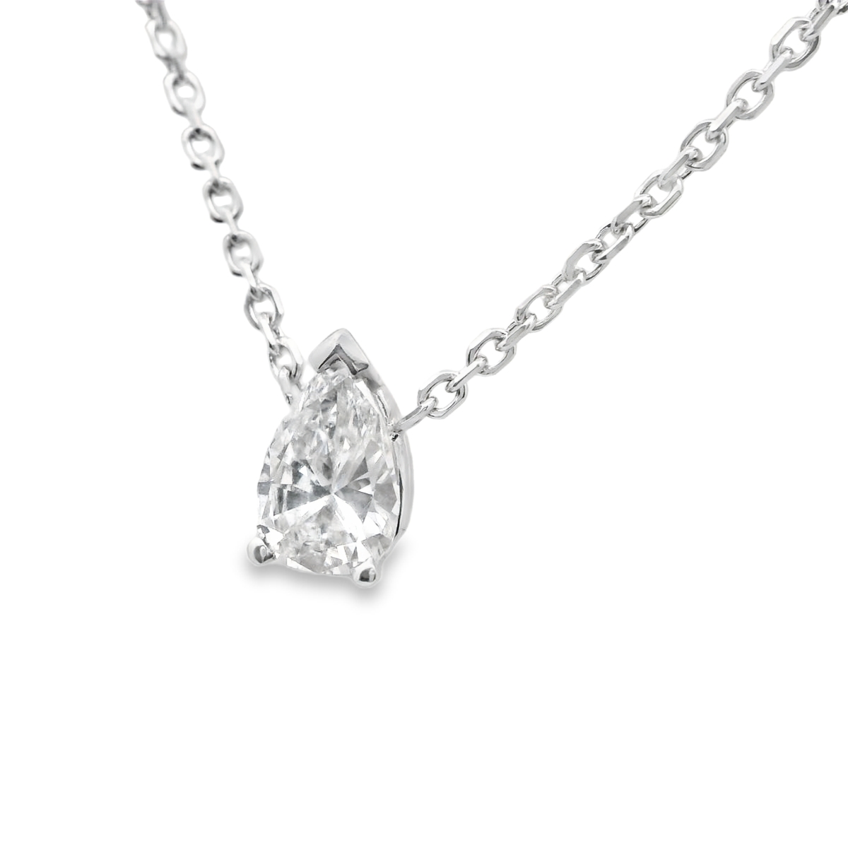 Pear-Shaped Pendant Necklace