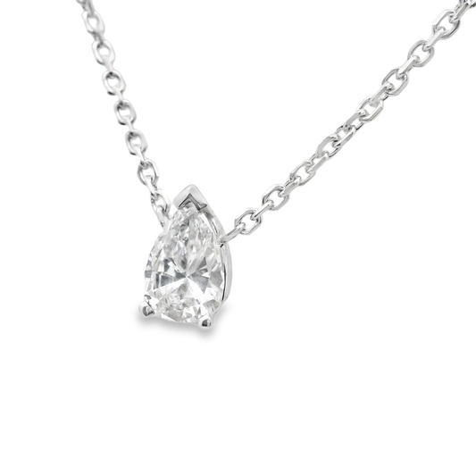 Pear-Shaped Pendant Necklace