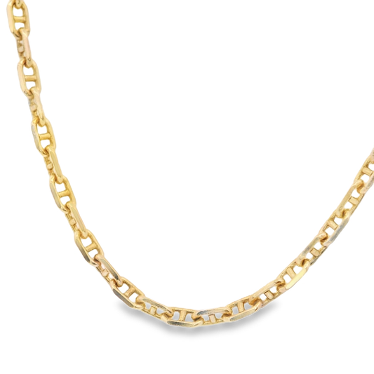 Gold Diamond Cut Anchor Chain