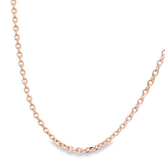 Diamond Cut  Rose Gold Cable Chain