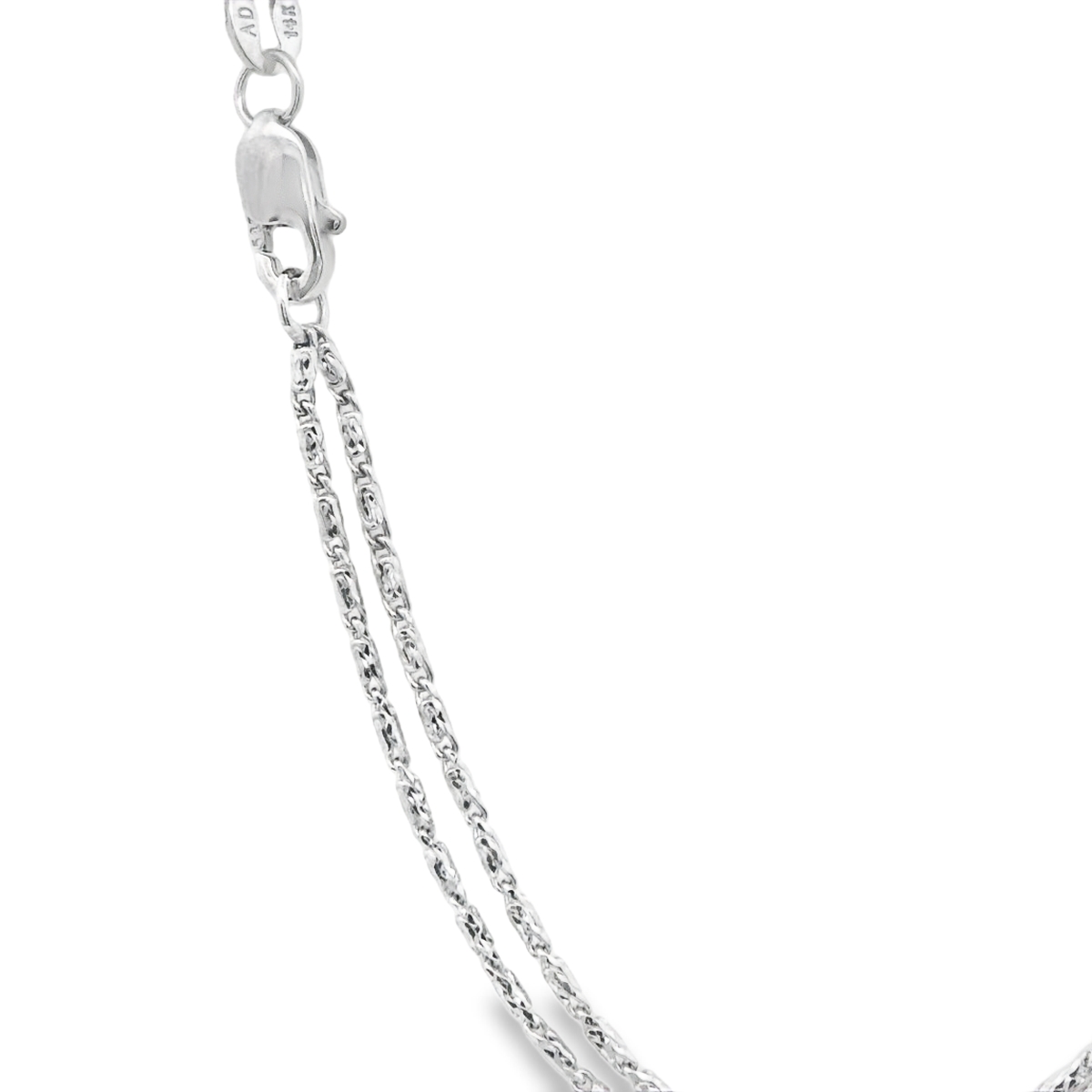 14kt white gold double Raso Chain
