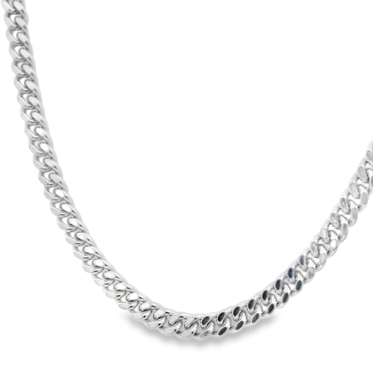 Classic white gold Curb Link Chain