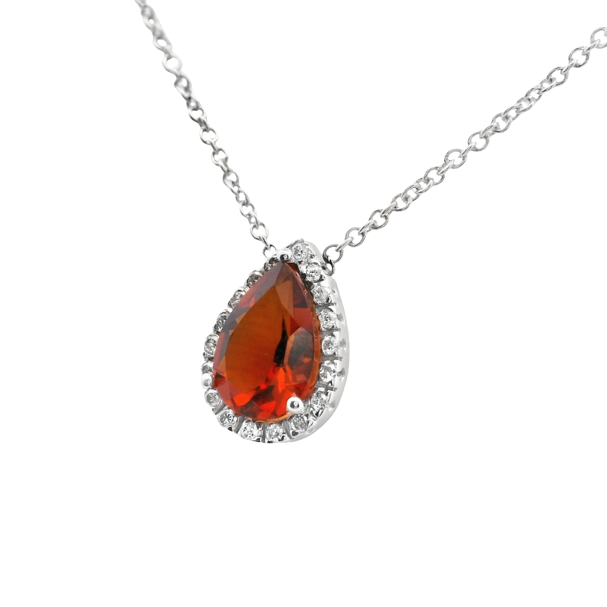 Elegant Teardrop Citrine Pendant Necklace