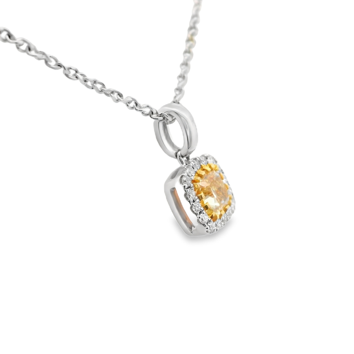 Elegant Yellow Diamond  Pendant