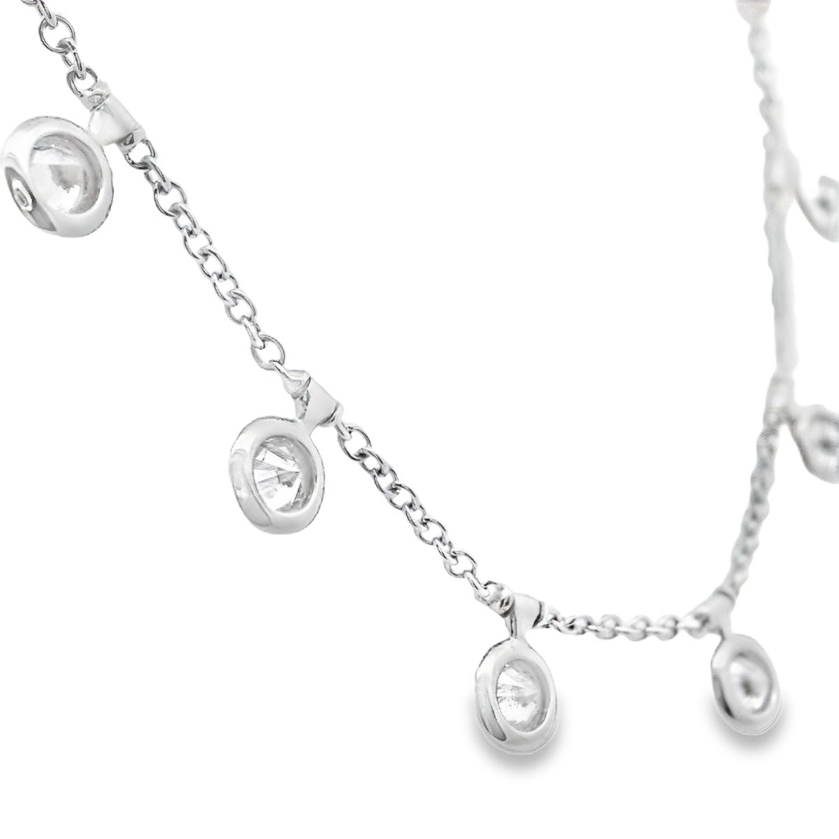 Stunning White Gold Natural Diamond Necklace