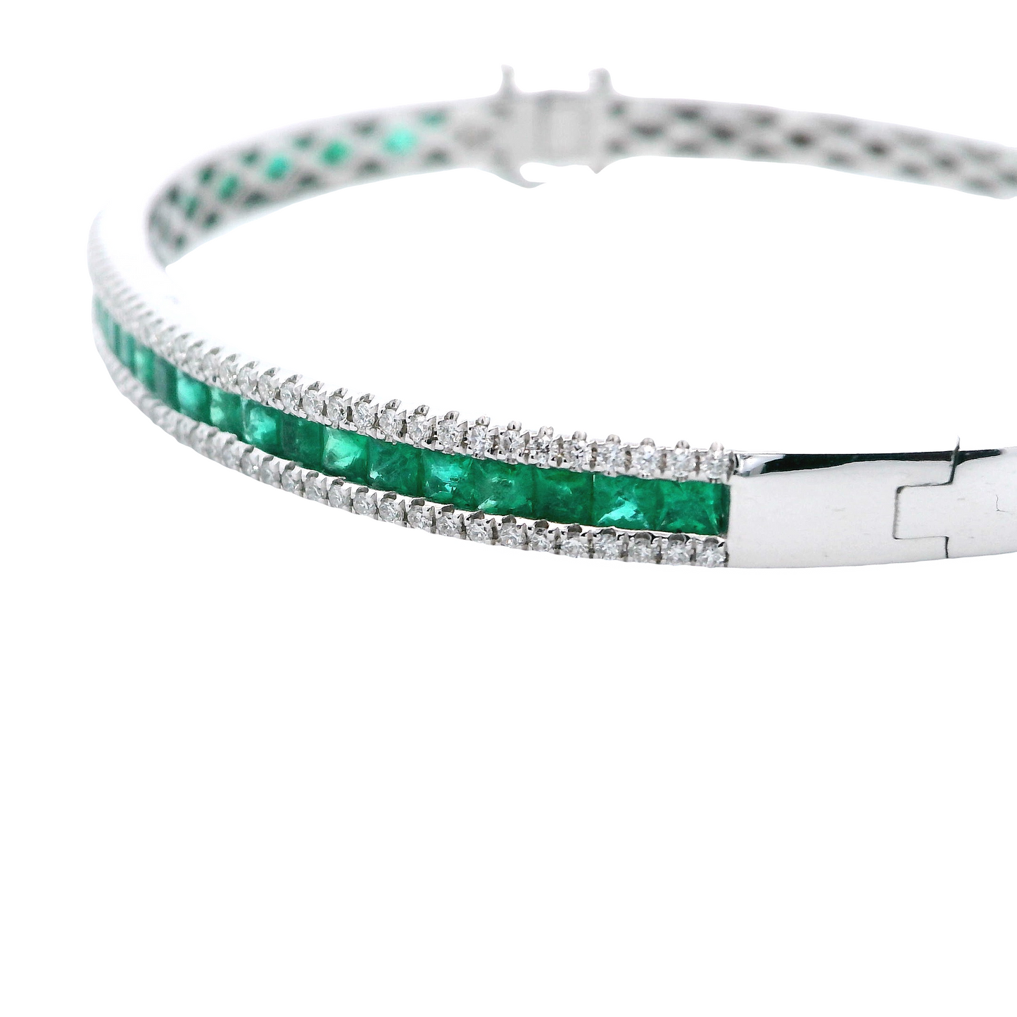 Elegant Emerald and Diamond Bracelet