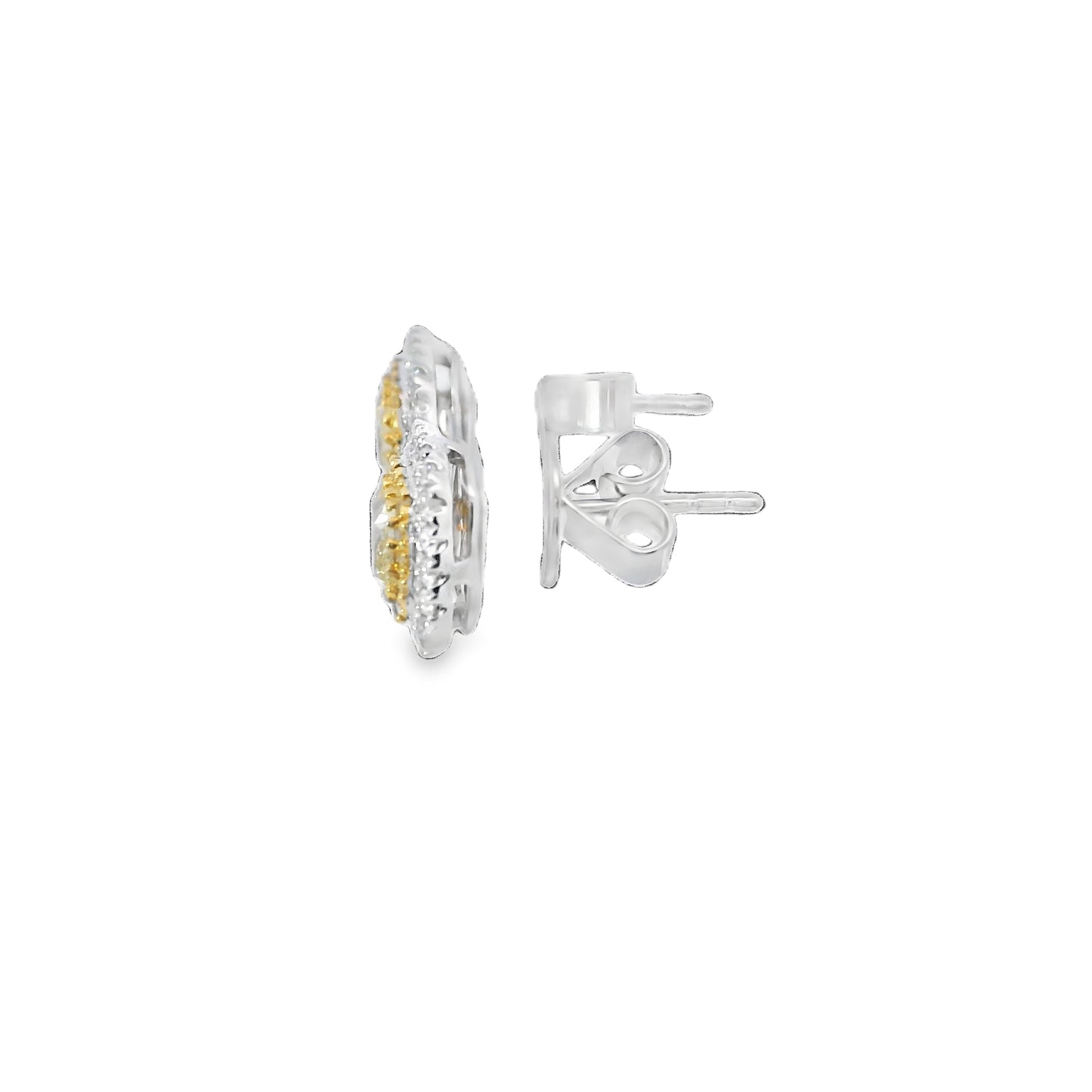 Elegant Yellow Diamond Earrings (NATURAL DIAMONDS)