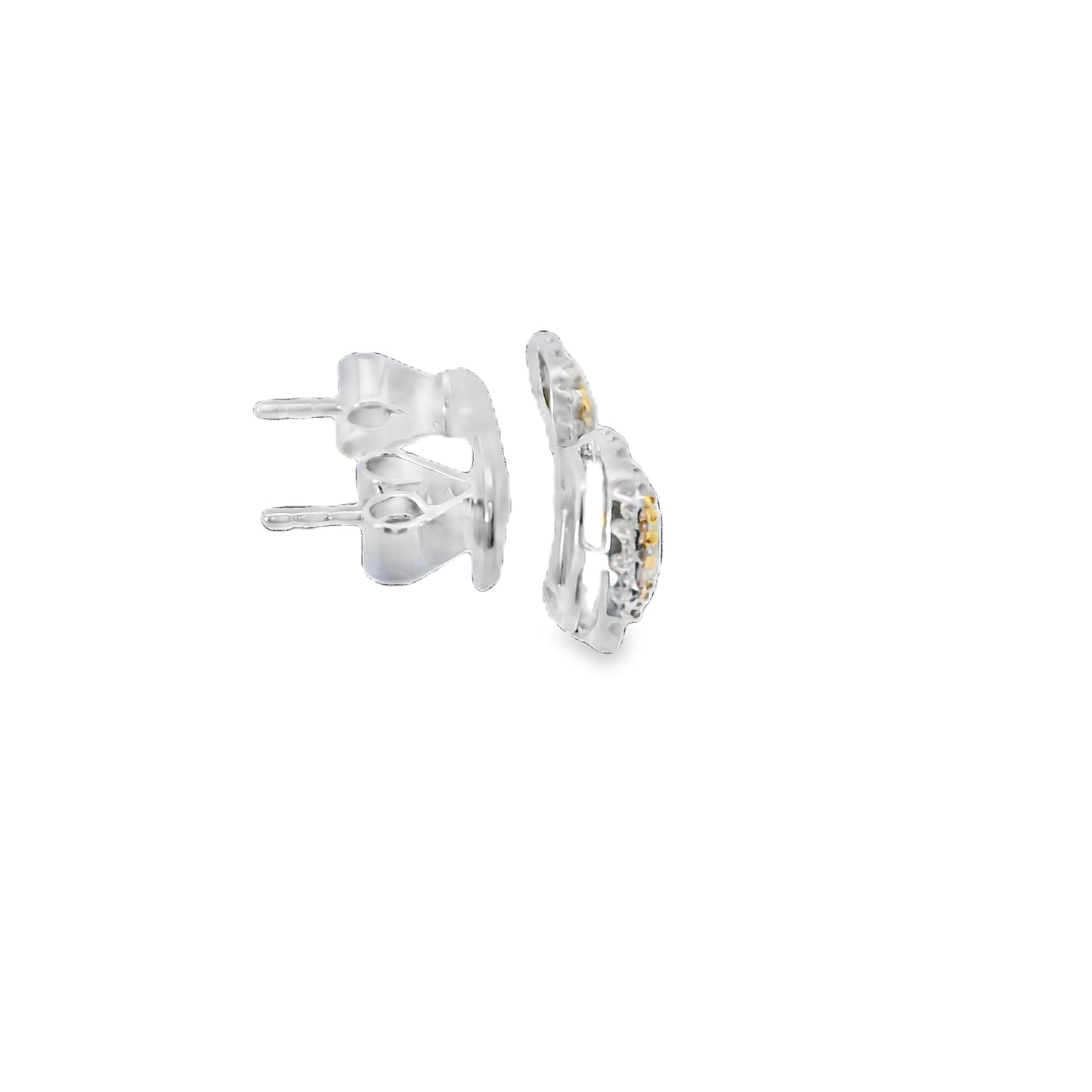 Elegant Yellow Diamond Earrings (NATURAL DIAMONDS)