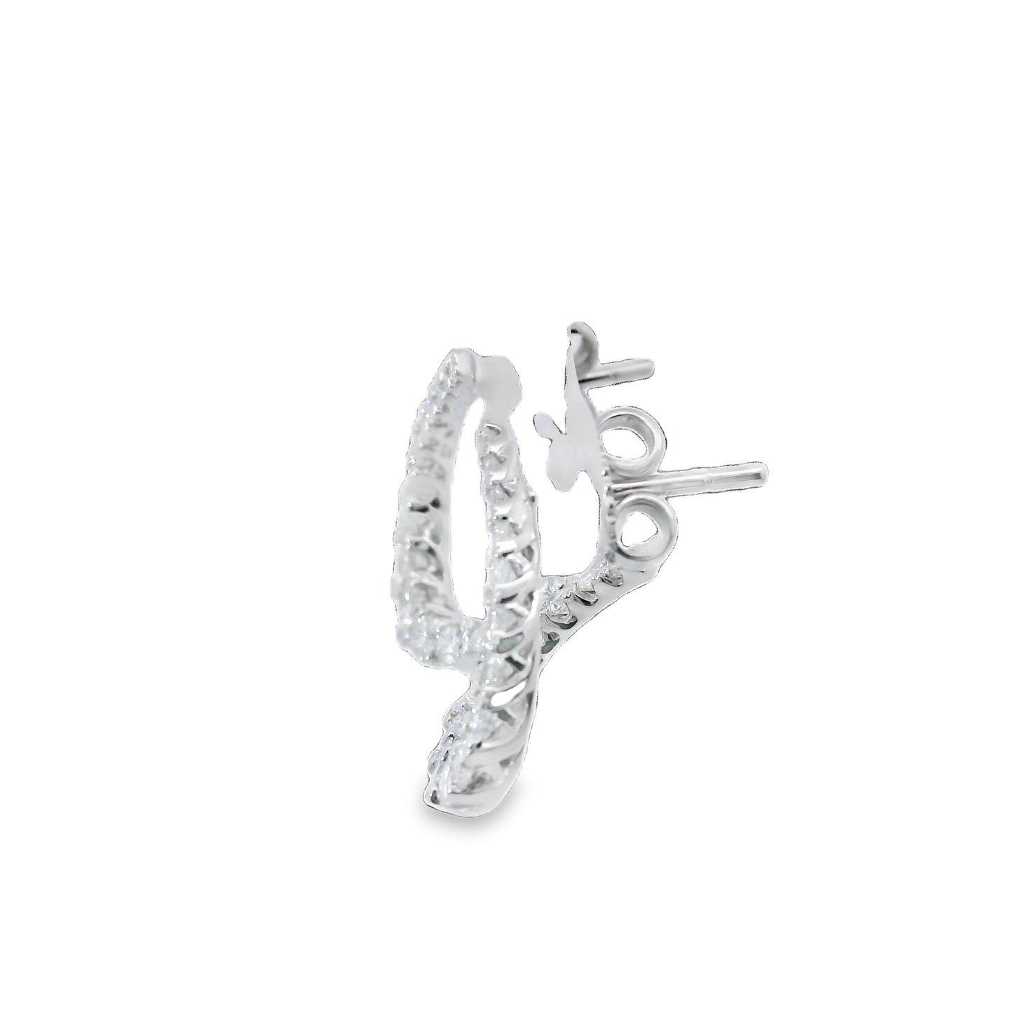 Elegant White gold Natural diamond  Earrings