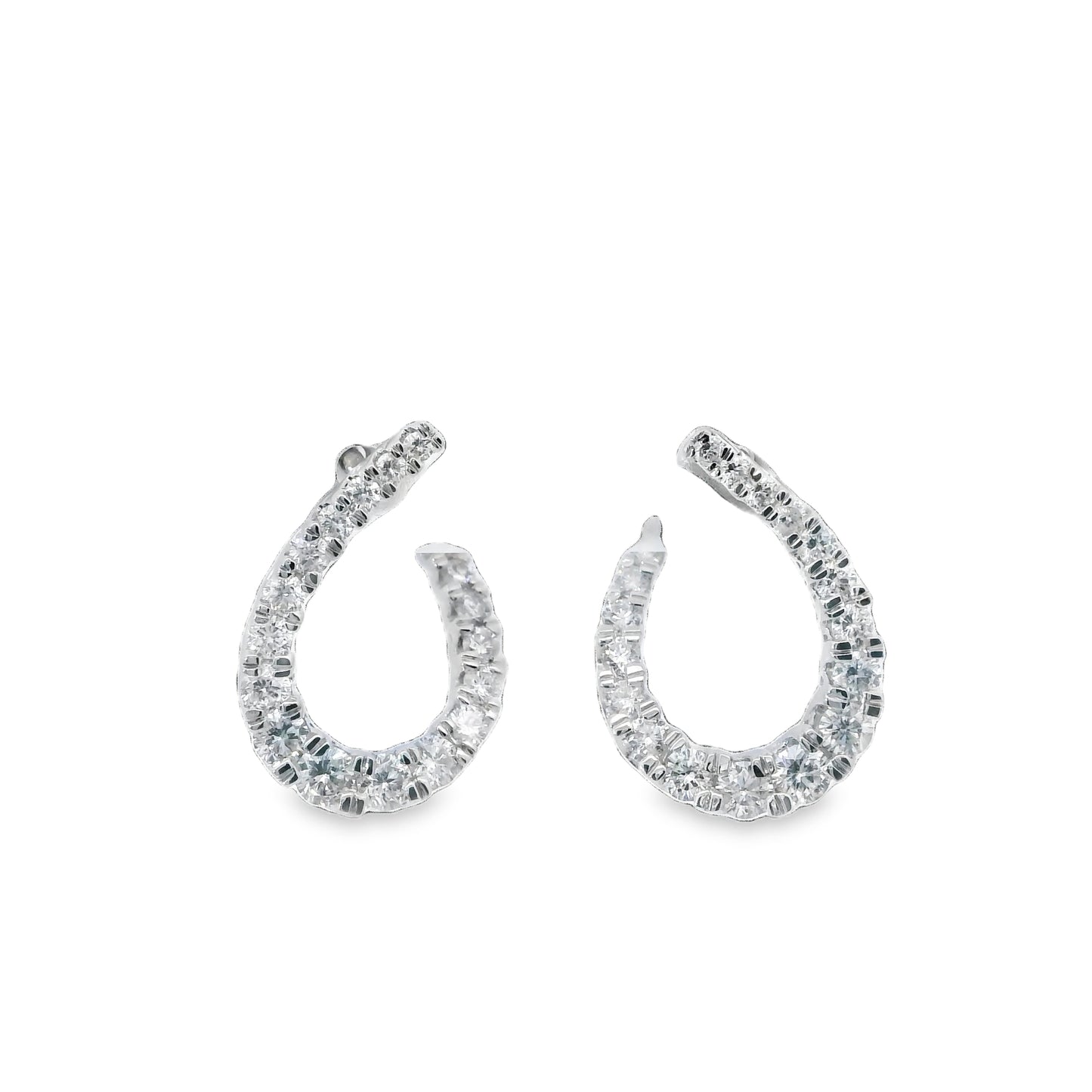 Elegant White gold Natural diamond  Earrings
