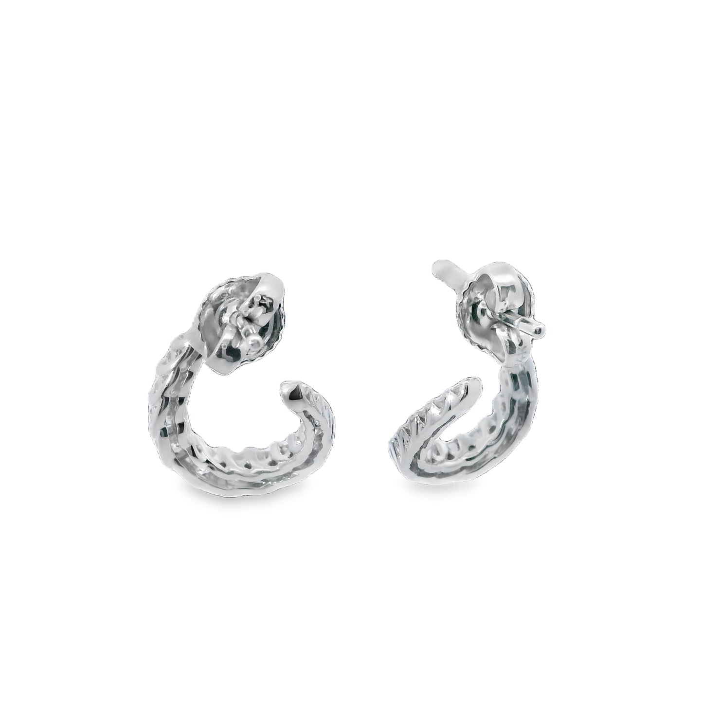 Elegant White gold Natural diamond  Earrings