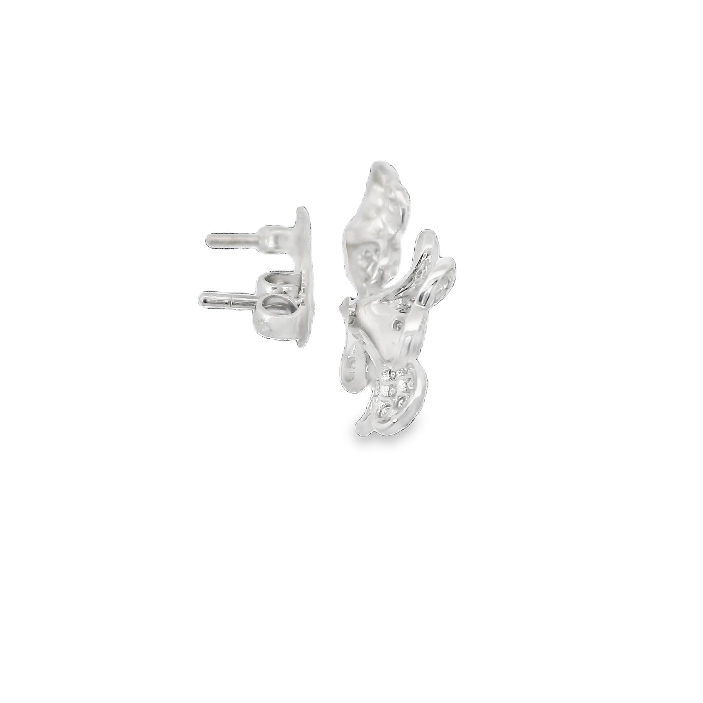 Natural Diamond flower Earrings