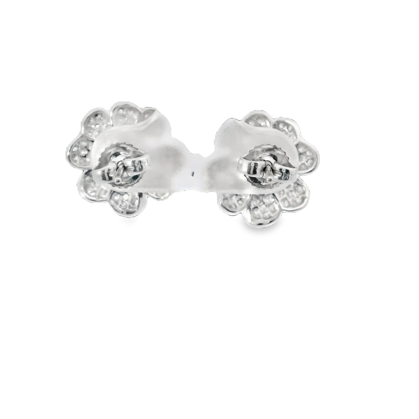 Natural Diamond flower Earrings
