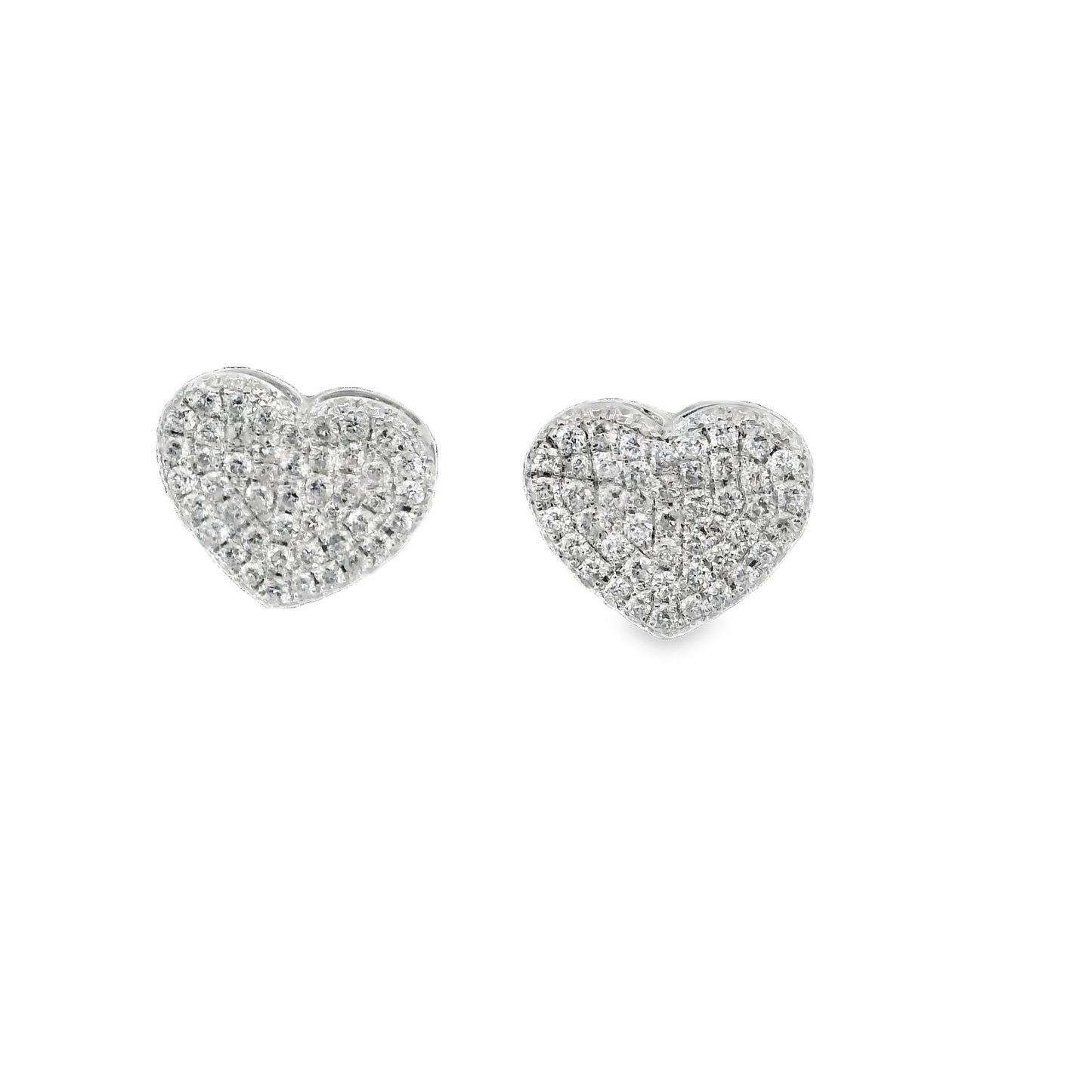 Natural Diamond Heart shape earrings