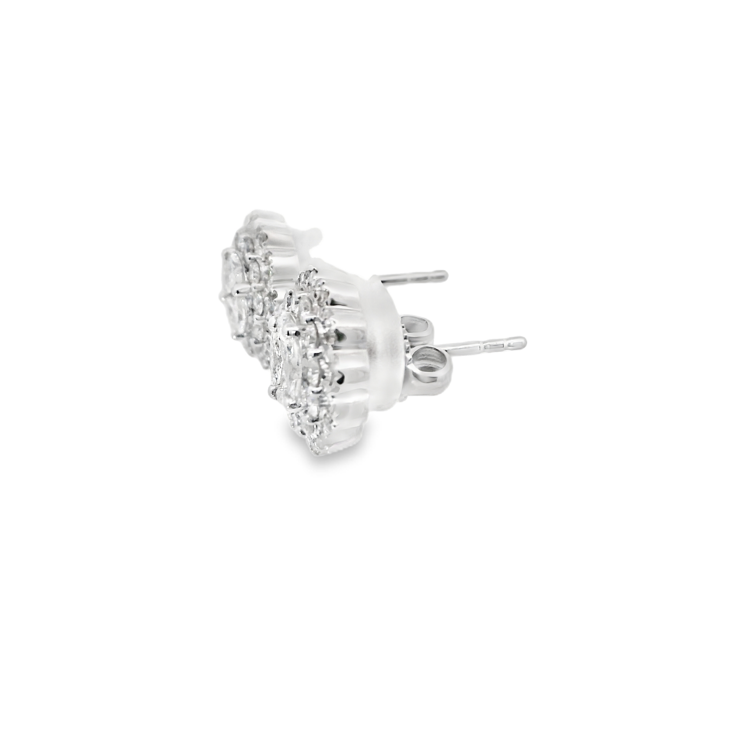 Natural  Diamond cluster Studs