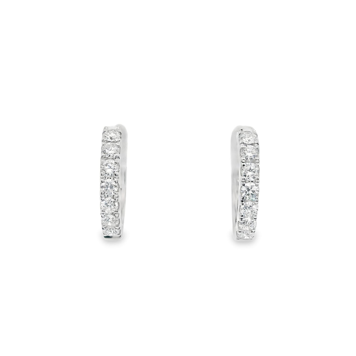 Elegant Diamond Hoop Earrings