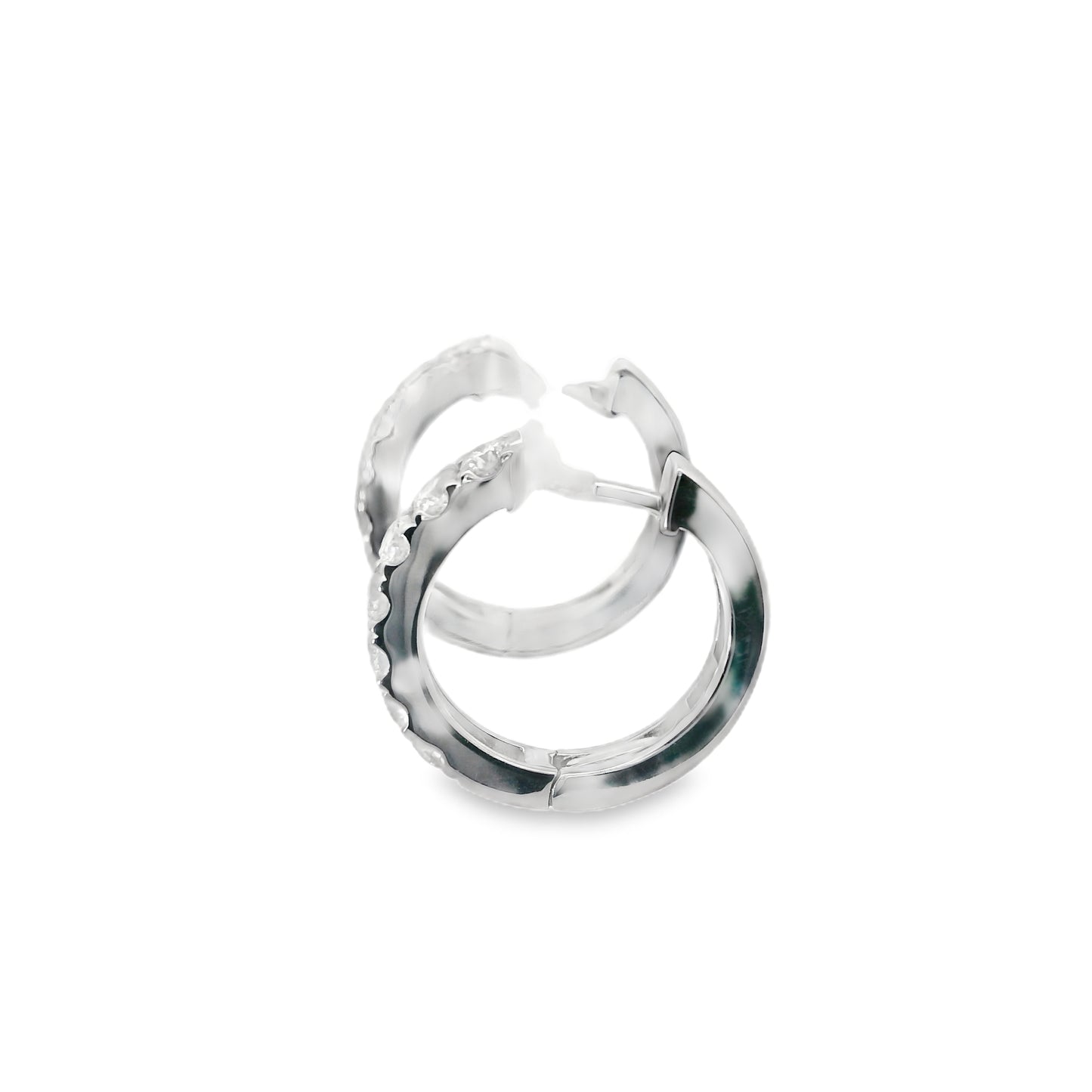 Elegant Diamond Hoop Earrings