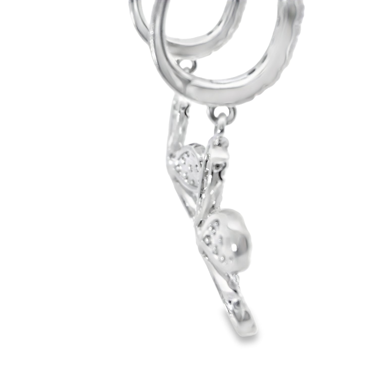 Elegant Floral Natural  Diamond Earrings